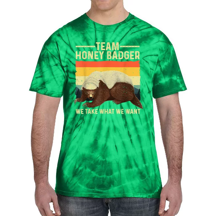 Cute Honey Badger Art For Men Women Ratel Honey Badger Lover Tie-Dye T-Shirt