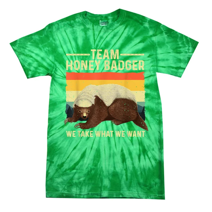 Cute Honey Badger Art For Men Women Ratel Honey Badger Lover Tie-Dye T-Shirt