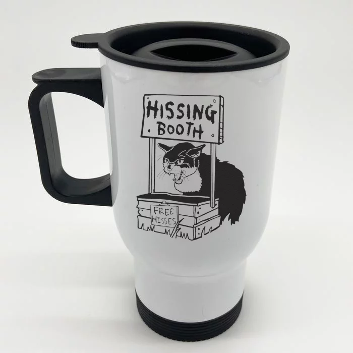 Cat Hissing Booth Free Hisses Front & Back Stainless Steel Travel Mug