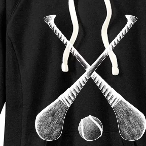 Crossed Hurling Bats Women's Fleece Hoodie