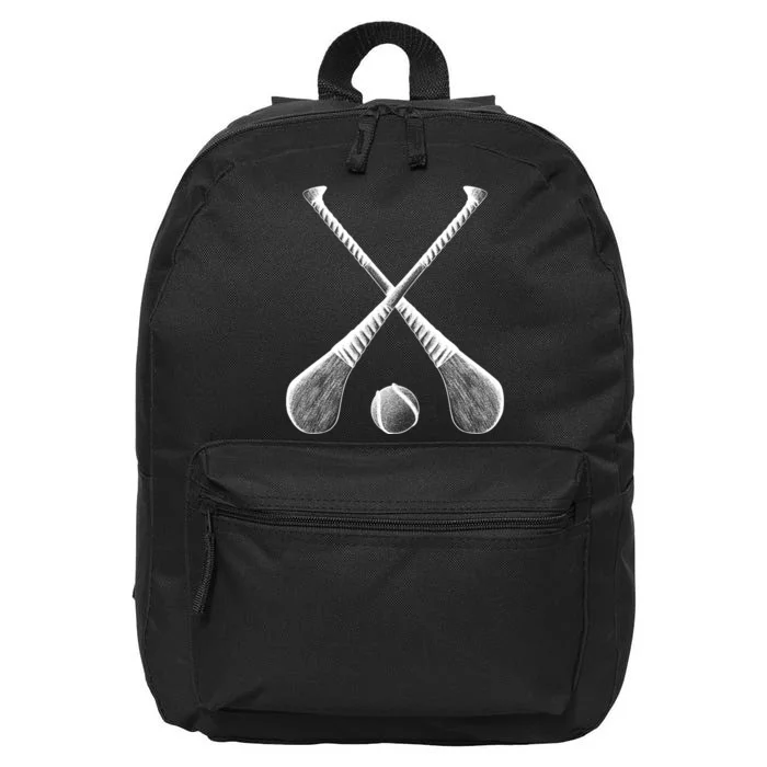 Crossed Hurling Bats 16 in Basic Backpack