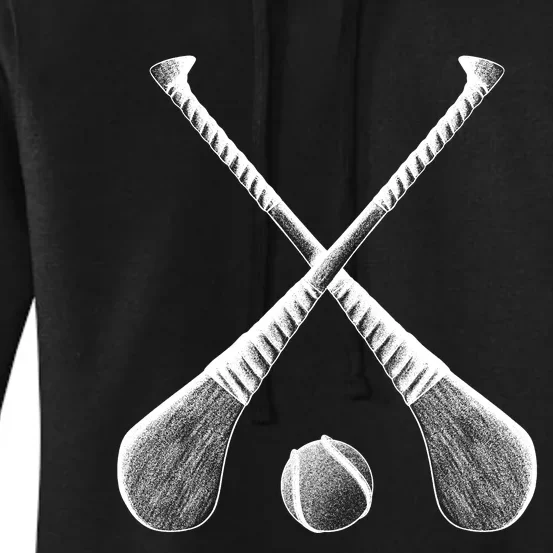 Crossed Hurling Bats Women's Pullover Hoodie