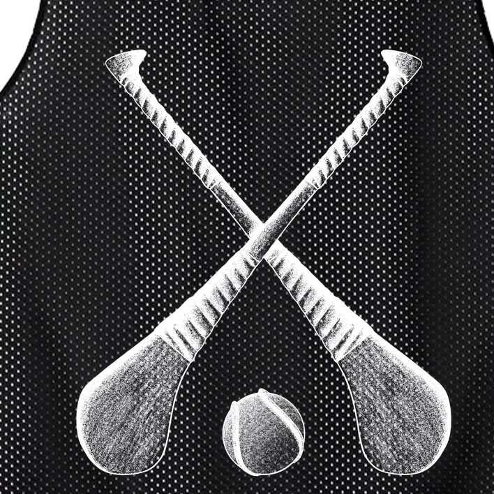 Crossed Hurling Bats Mesh Reversible Basketball Jersey Tank