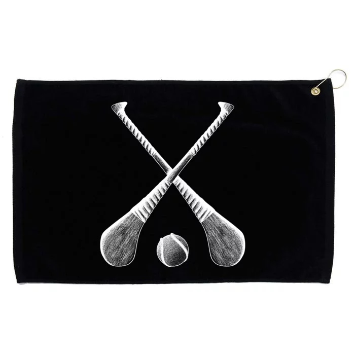 Crossed Hurling Bats Grommeted Golf Towel