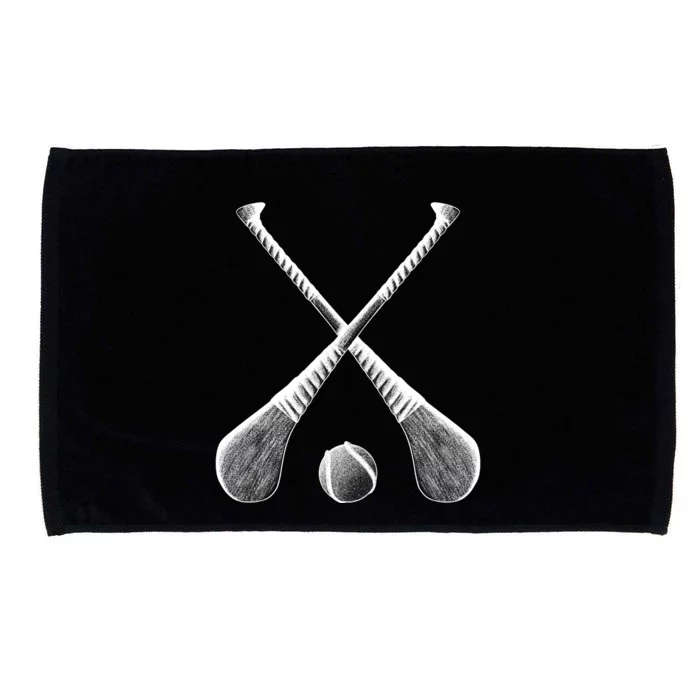 Crossed Hurling Bats Microfiber Hand Towel