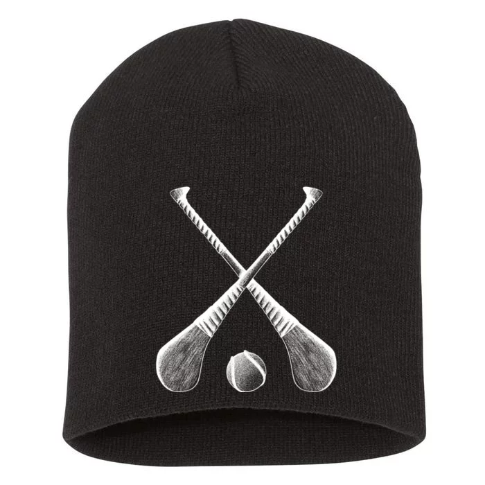 Crossed Hurling Bats Short Acrylic Beanie