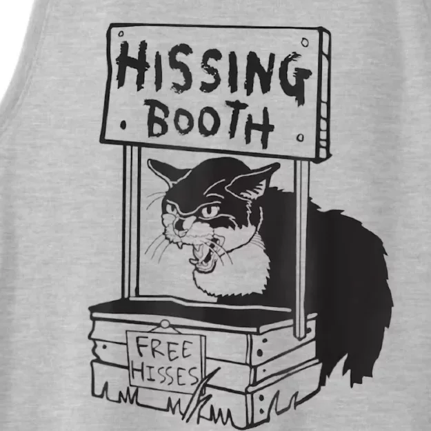 Cat Hissing Booth Free Hisses Ladies Tri-Blend Wicking Tank