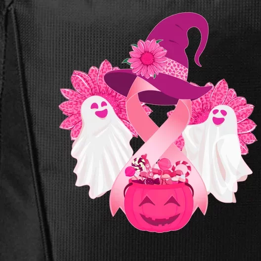 Cute Halloween Breast Cancer Awareness City Backpack