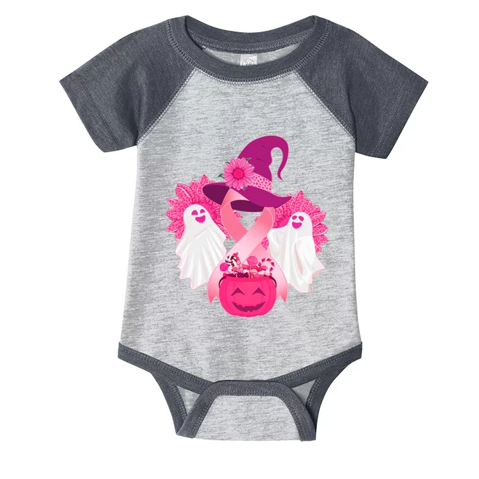 Cute Halloween Breast Cancer Awareness Infant Baby Jersey Bodysuit