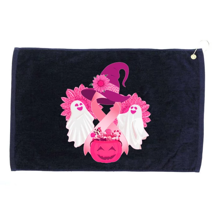 Cute Halloween Breast Cancer Awareness Grommeted Golf Towel