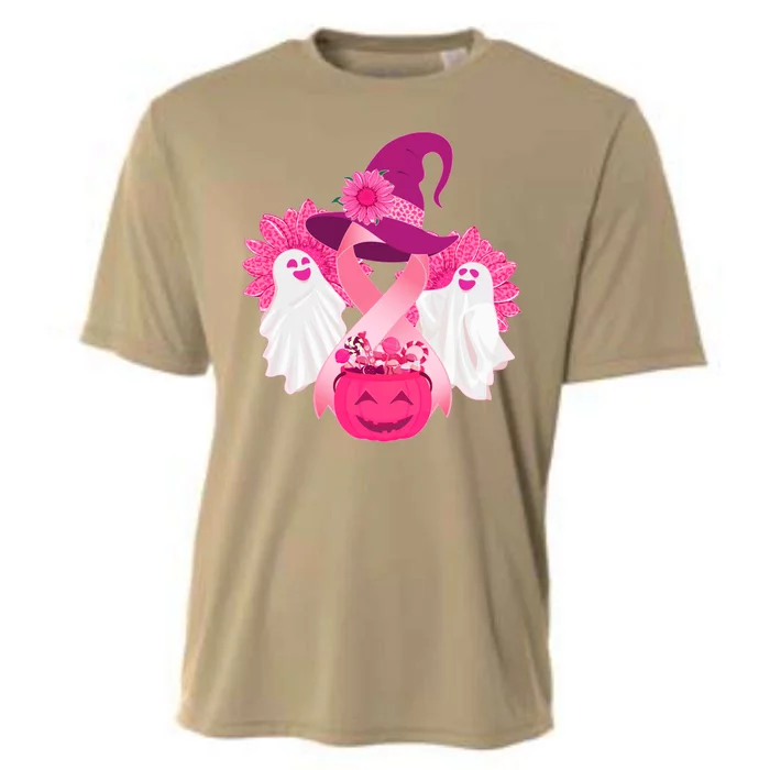 Cute Halloween Breast Cancer Awareness Cooling Performance Crew T-Shirt