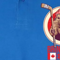 Canadian Hockey Beaver Canada Day Bring Your Eh! Game Funny Gift Softstyle Adult Sport Polo