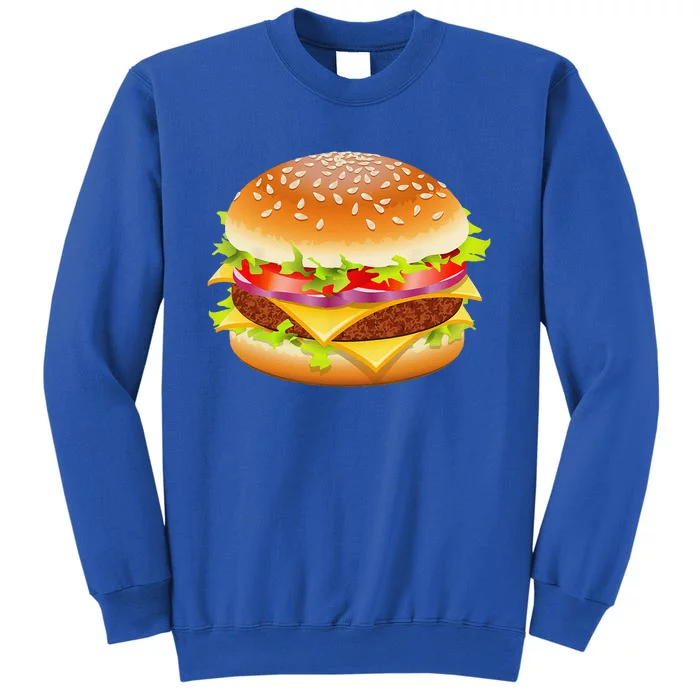 Cheeseburger Hamburger Burger Funny Food Halloween Costume Tall Sweatshirt