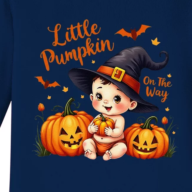 Cute Halloween Baby Announcement Baby Long Sleeve Bodysuit