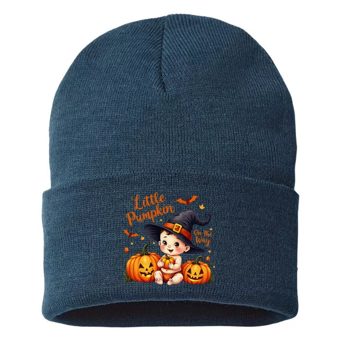 Cute Halloween Baby Announcement Sustainable Knit Beanie