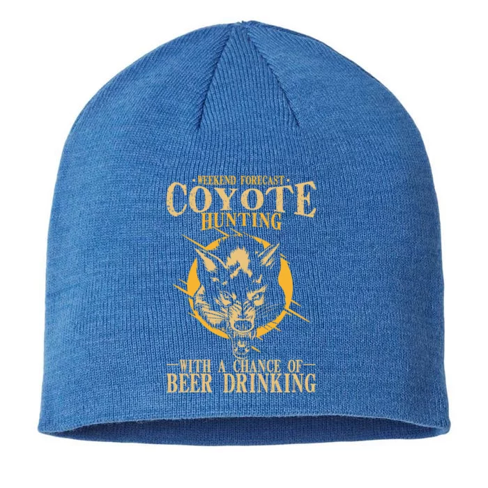 Coyote Hunting Beer Ing Gift 8 1/2in Sustainable Knit Beanie