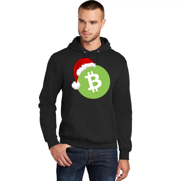 Christmas Hat Bitcoin Cash Funny Santa Hat Bitcoin Cash Funny Bitcoin Cash Tall Hoodie