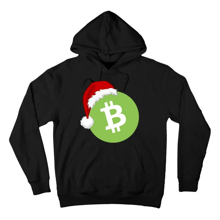 Christmas Hat Bitcoin Cash Funny Santa Hat Bitcoin Cash Funny Bitcoin Cash Tall Hoodie