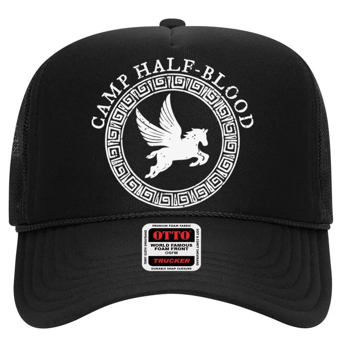 Camp Halfblood Blood High Crown Mesh Trucker Hat