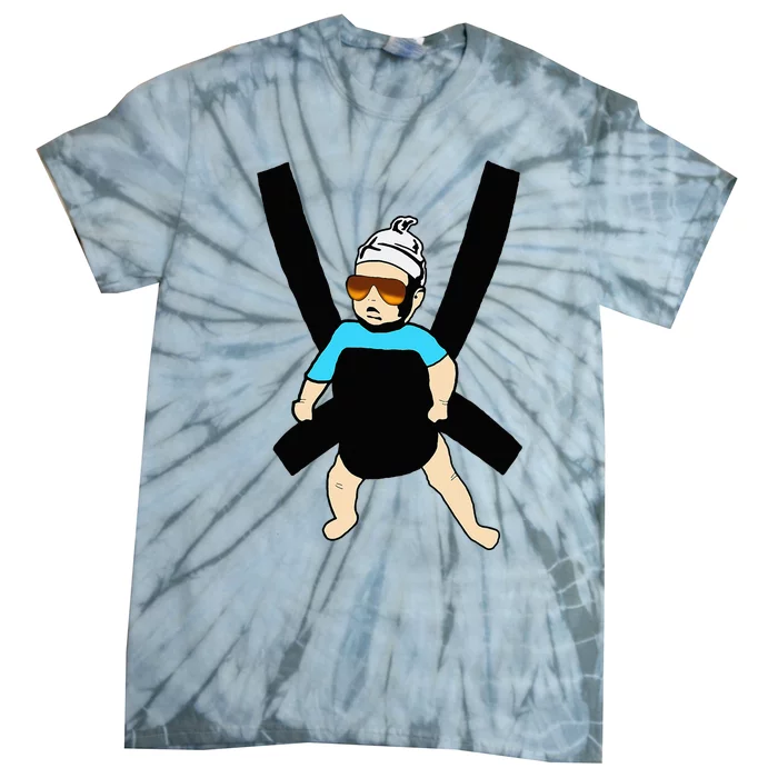 Carlos Hangover Baby With Sunglasses In A Strap Tie-Dye T-Shirt