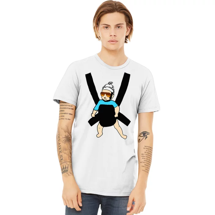 Carlos Hangover Baby With Sunglasses In A Strap Premium T-Shirt