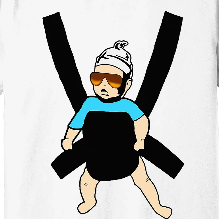 Carlos Hangover Baby With Sunglasses In A Strap Premium T-Shirt