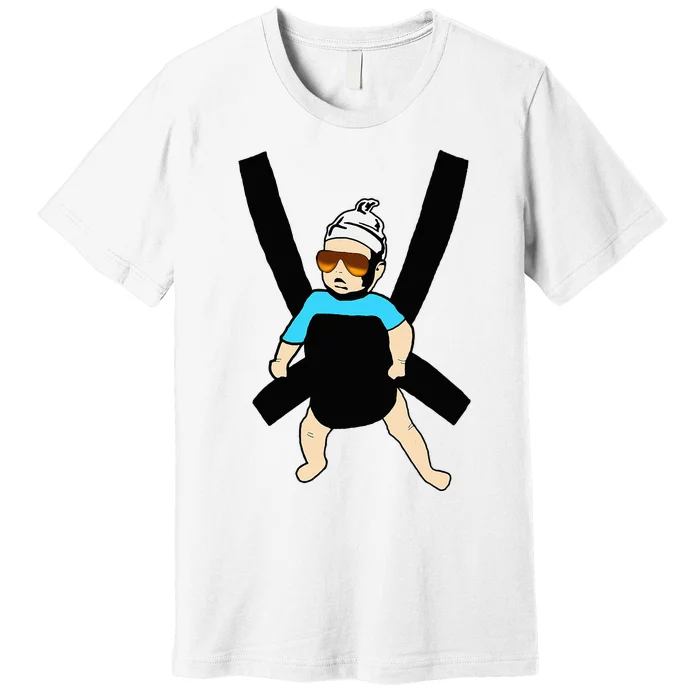 Carlos Hangover Baby With Sunglasses In A Strap Premium T-Shirt