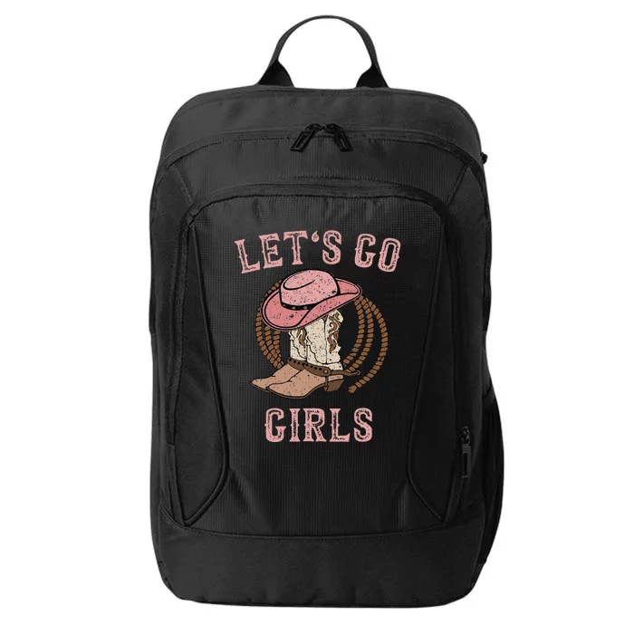 Cowboy Hat Boots Lets Go Girls Western Cowgirls City Backpack