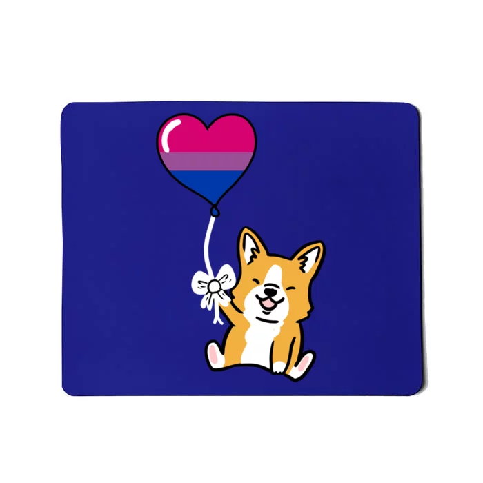 Corgi Heart Balloon Bisexual Pride Gift Mousepad