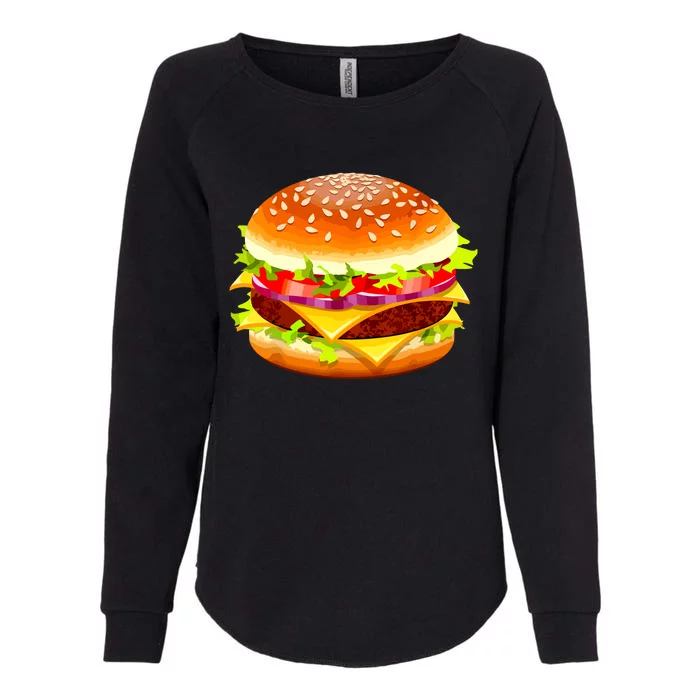 Cheeseburger Hamburger Burger Funny Food Halloween Costume Womens California Wash Sweatshirt