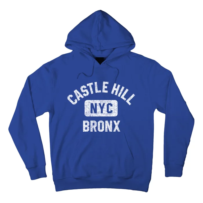 Castle Hill Bronx Nyc Gym Style Distressed White Print Cute Gift Hoodie