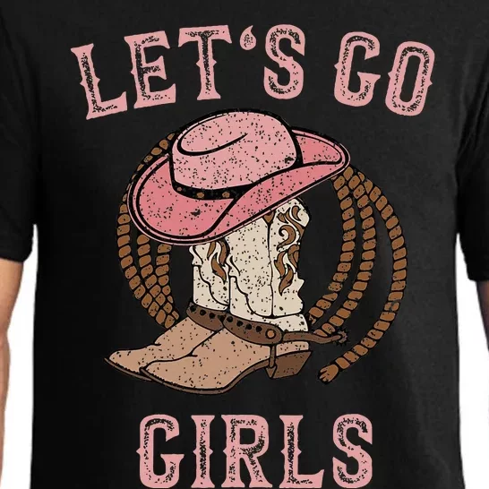 Cowboy Hat Boots LetS Go Girl Western Pajama Set