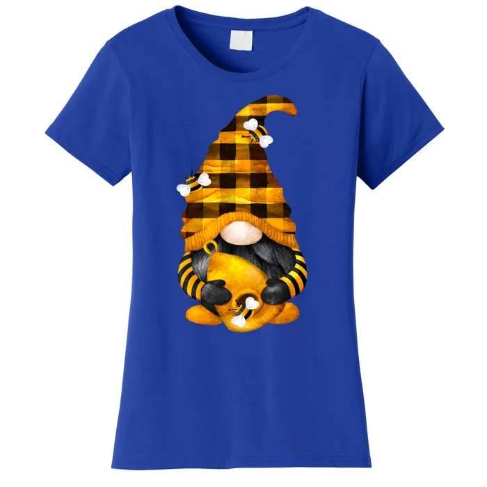 Cute Honey Bee Gnome For Xmas Matching Couple And Beekeeper Funny Gift Women's T-Shirt