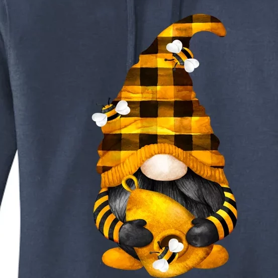 Cute Honey Bee Gnome For Xmas Matching Couple And Beekeeper Funny Gift Women's Pullover Hoodie