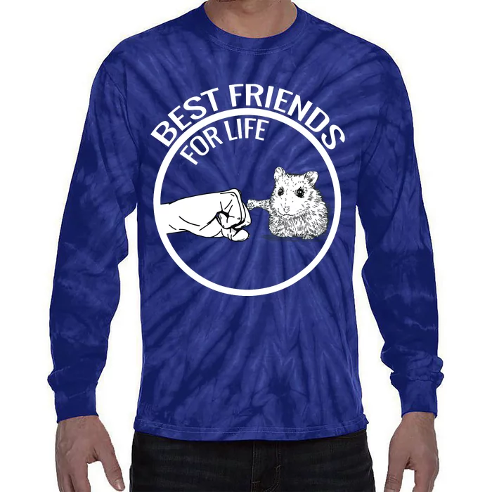 Cute Hamster Best Friends For Life Gift Tie-Dye Long Sleeve Shirt