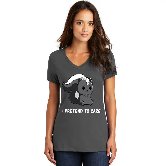 Cute Honey Badger Sarcasm Funny Badgers Women's V-Neck T-Shirt