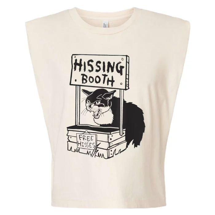 Cat Hissing Booth Free Hisses Garment-Dyed Women's Muscle Tee