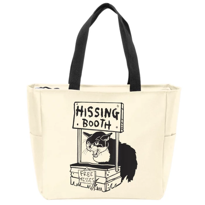 Cat Hissing Booth Free Hisses Zip Tote Bag