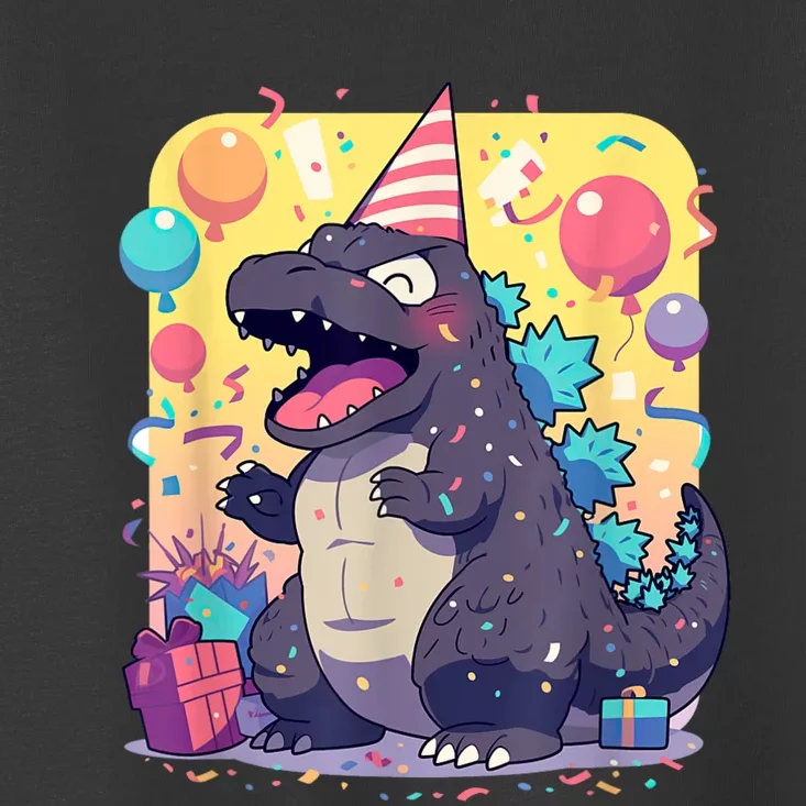 Cute Happy Birthday Japanese Kaiju Monster Epic Party Toddler T-Shirt