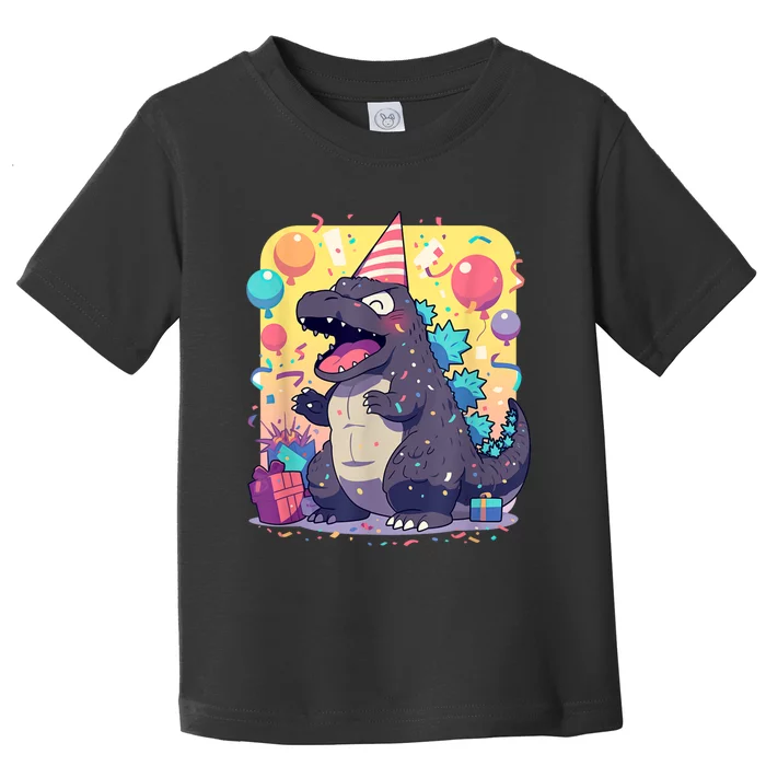 Cute Happy Birthday Japanese Kaiju Monster Epic Party Toddler T-Shirt