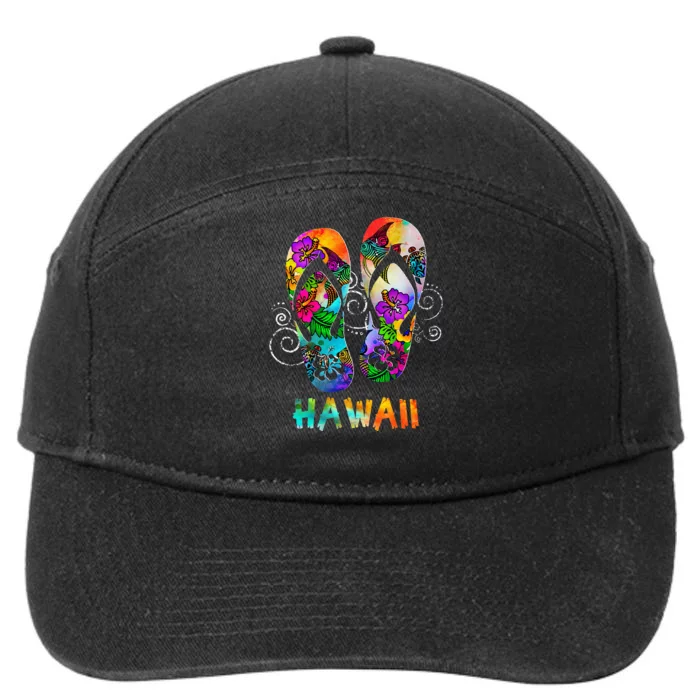 Cute Hawaii Beach Flipflops Hawaiian Island Cruise Vacay 7-Panel Snapback Hat