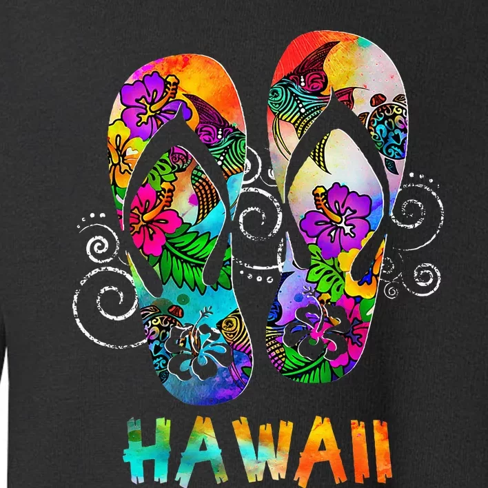 Cute Hawaii Beach Flipflops Hawaiian Island Cruise Vacay Toddler Sweatshirt