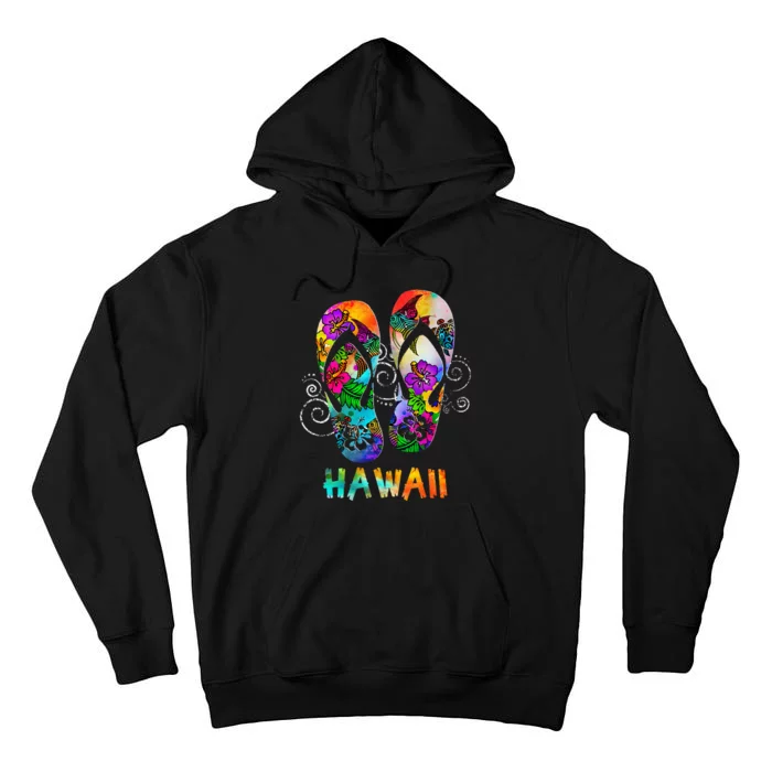 Cute Hawaii Beach Flipflops Hawaiian Island Cruise Vacay Tall Hoodie