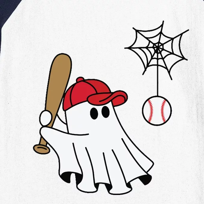 Cute Halloween Baseball Ghost Game Day Baseball Lover Baseball Sleeve Shirt