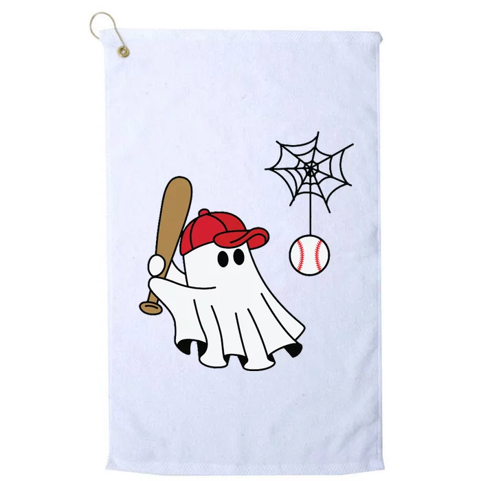 Cute Halloween Baseball Ghost Game Day Baseball Lover Platinum Collection Golf Towel