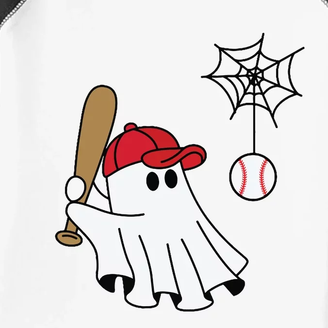 Cute Halloween Baseball Ghost Game Day Baseball Lover Infant Baby Jersey Bodysuit