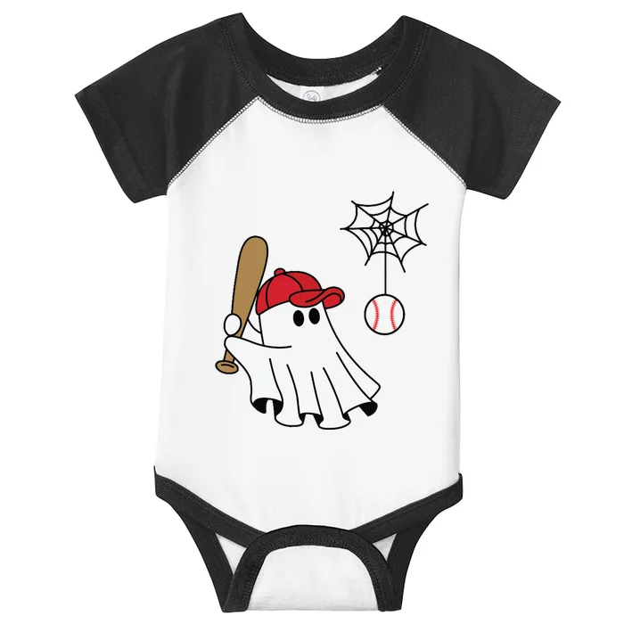 Cute Halloween Baseball Ghost Game Day Baseball Lover Infant Baby Jersey Bodysuit