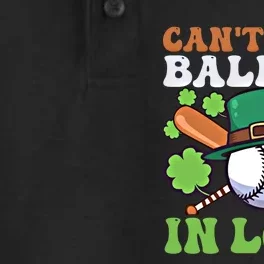 CanT Help Balling In Love Design St Patricks Baseball Gift Dry Zone Grid Performance Polo