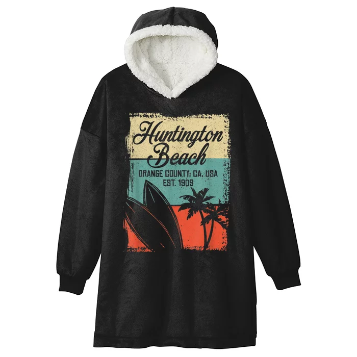 Cool Huntington Beach Surfing Competitions Hooded Wearable Blanket