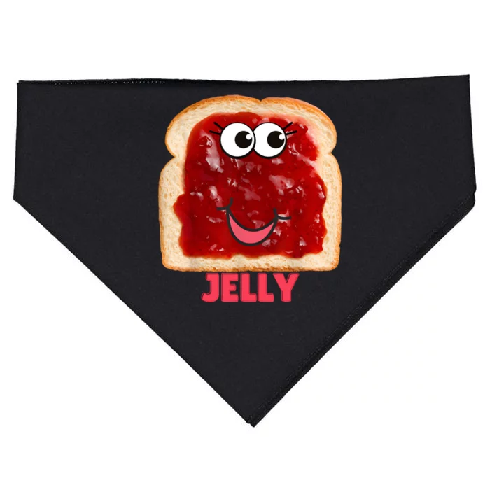 Couples Halloween Costumes For Adults Peanut Butter Jelly USA-Made Doggie Bandana